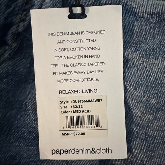 NEW Paper Denim & Cloth Jeans - 32 x 32 Vintage Taper - Picture 8 of 9